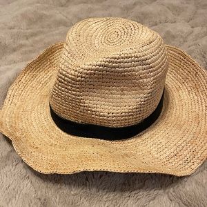 J Crew straw sun hat. Packable. Size XL. Never worn.